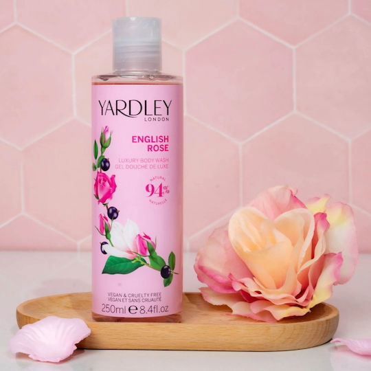 Set duo 1 x 250 ml gel de duș 1 x 250 ml loțiune de corp parfum de trandafir englezesc colecția trandafir englezesc 2 articole