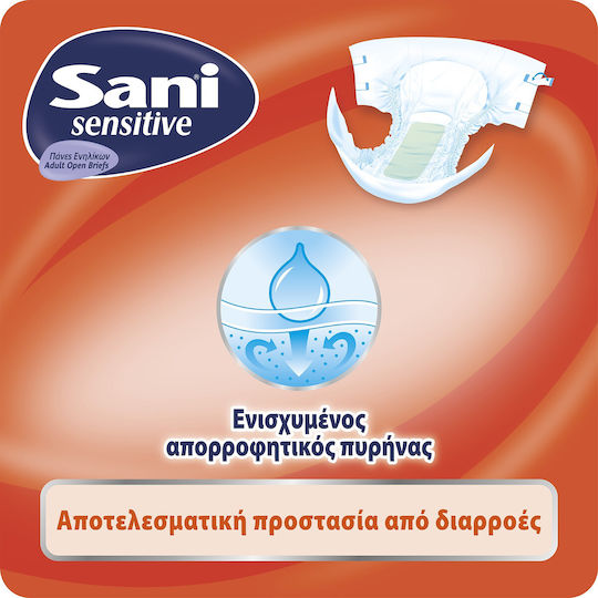 Sani Ανοιχτή Πάνα Ακράτειας Sani Sensitive large No 3 (12 τεμ)