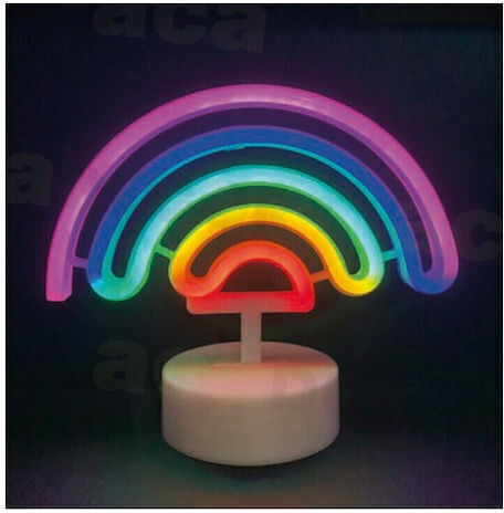 Aca Neon Διακοσμητικό Φωτιστικό Rainbow LED RGB 29x10x19.5εκ.