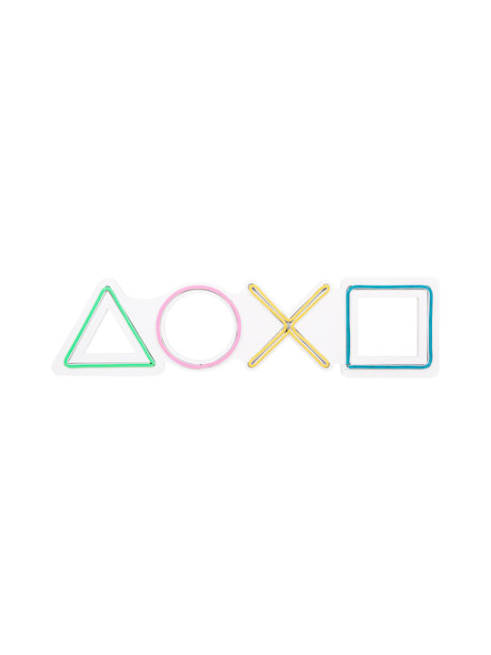 Megapap Neon Διακοσμητικό Φωτιστικό Neon Playstation LED 57x15εκ.