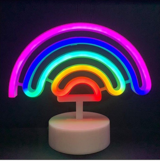 Aca Neon Διακοσμητικό Φωτιστικό Rainbow LED RGB 29x10x19.5εκ.