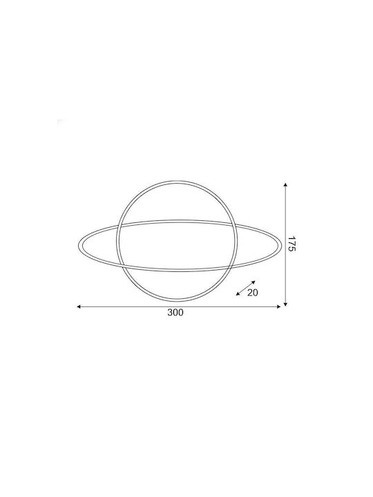 Aca Neon Διακοσμητικό Φωτιστικό LED 17.5x30εκ.