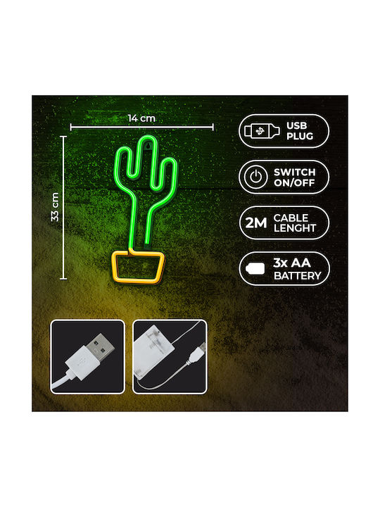 Forever Light Neon Διακοσμητικό Φωτιστικό LED Κάκτος