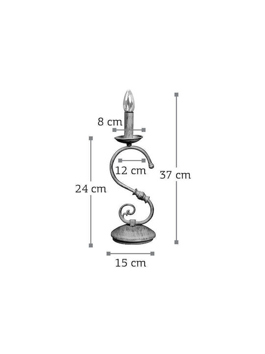 Inlight Lustră Decorativă cu Soclu pentru Bec E14 Patină albă