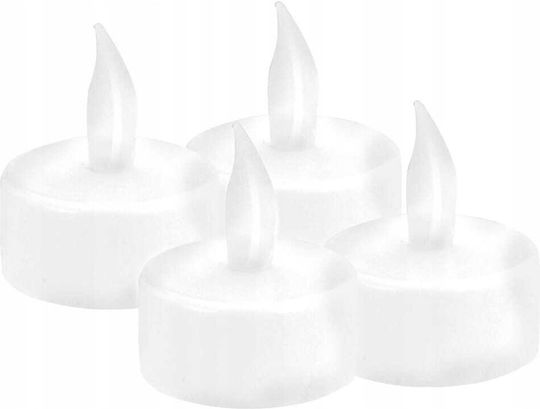 ArteLibre Decorative Lamp Tealight White 4pcs