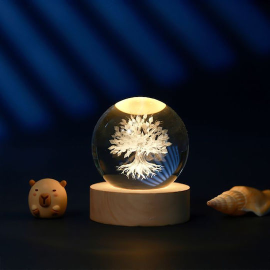 I-Total Διακοσμητικό Φωτιστικό LED Θερμό Λευκό 3000K Crystal Ball 6εκ.