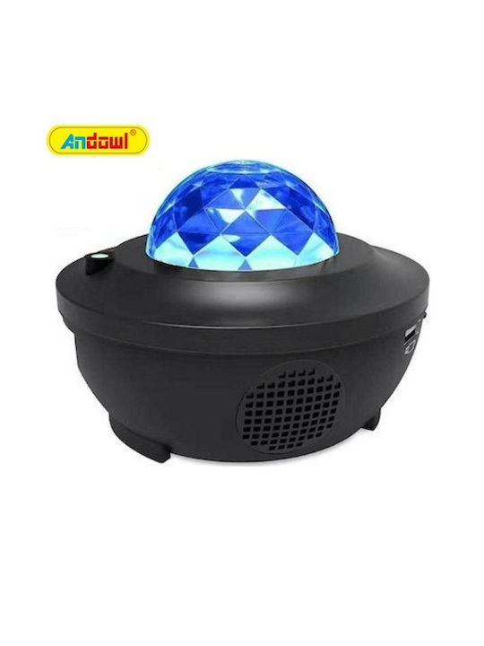Andowl Bluetooth Lustră Decorativă Lumină de petrecere Negru