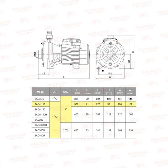 Leo Group XJM501A Electric Surface Water Pump Centrifugal with Automatic Suction 1.5hp Single-Phase