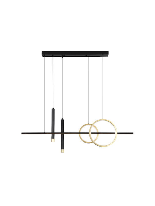Viokef Pendant Light Black Rail 120x21x120cm