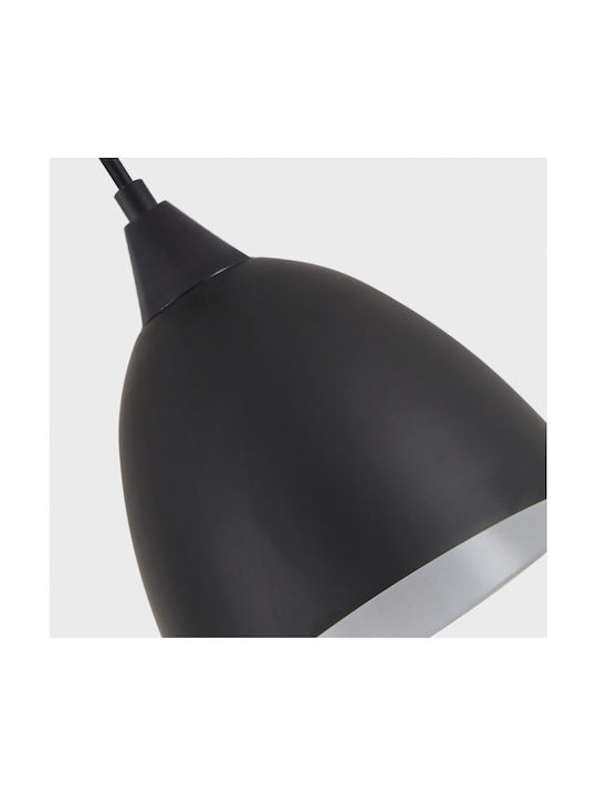 Home Lighting Pendant Light Black Bell for 4 Bulbs E27 10x10x300cm