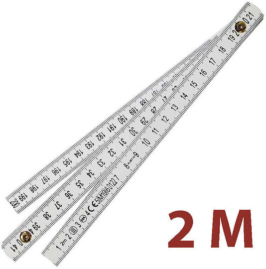 Vola 7/PBIANCO Plastic Folding Ruler 2m