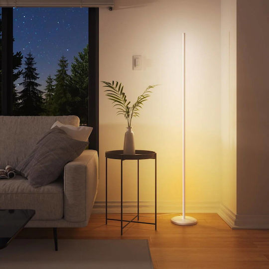 Nanoleaf LED-Stehlampe H 140 x L 19 cm mit RGBW-Licht, 1700 lm, mattweiß