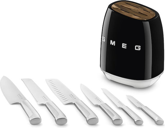 Smeg Комплект Ножове с Основа от Неръждаема Стомана 7 Бр