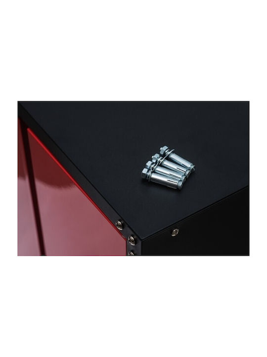Metal Red Office Cabinet 67.5x32x76.7cm