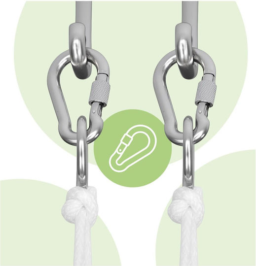 Aufhängige Stoff Kinder Schaukel 70x44,5x28cm Grau