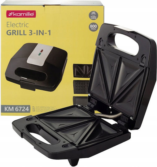 Kamille 6724 Toaster 2 Slots 800W Black