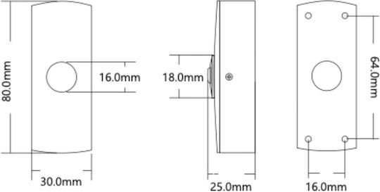 Surface-mounted Exit Button Eb-1405a