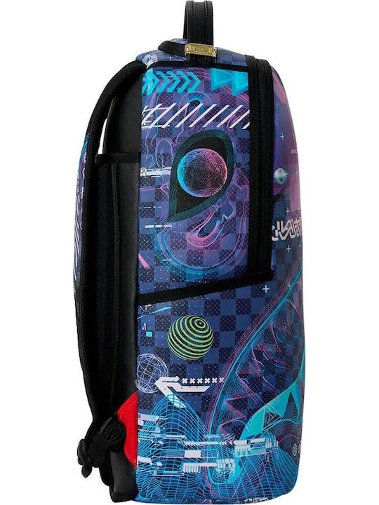 Sprayground Dark Frequency Shark School Backpack Junior High-High School with Water Bottle Holder Multicolour 29 x 15 x 45cm