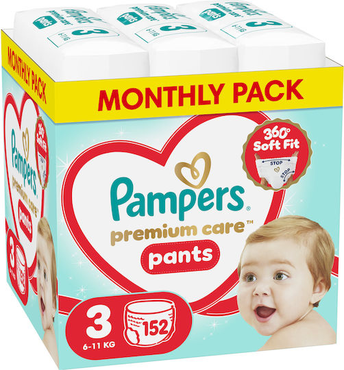 Pampers Diaper Pants Premium Care Monthly Pack No 3 for 6-11kg 152 Pieces