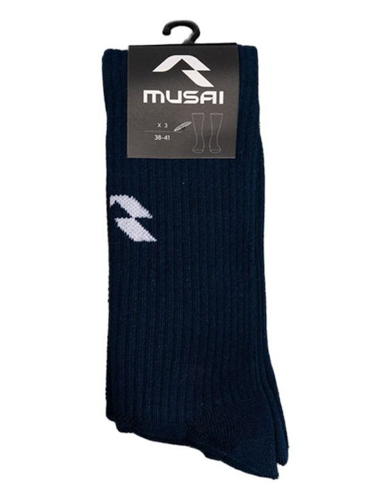 Musai Спортни чорапи Сини 3 чифта