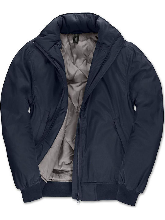 Bomber Wasserdicht und Winddicht Navy Blau Herren Jacken