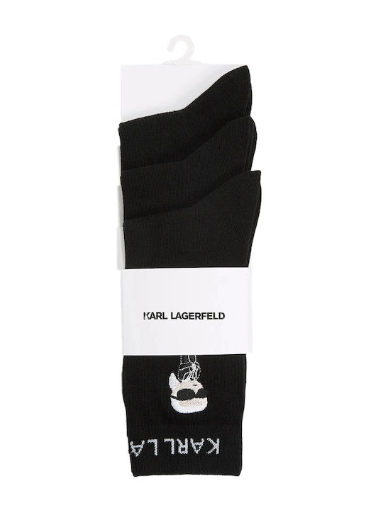 Karl Lagerfeld Чорапи Black 3Пакет