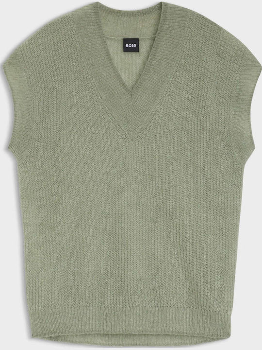 Дамска Блуза Без Ръкави с V-образно Деколте Pale Green
