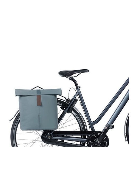 Basil Double Bicycle Rack Bag Blue