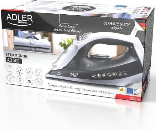 Adler Σίδερο Ατμού 2600W με Κεραμική Πλάκα