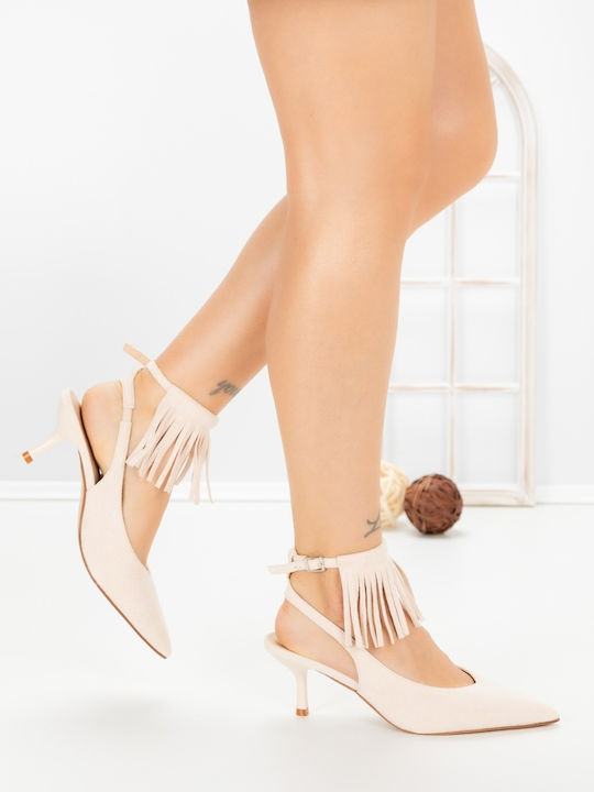 Pumps Mit Mittelhohem Beigem Absatz