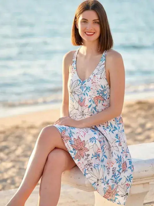 Sommer Midi Damenkleid Hellblau