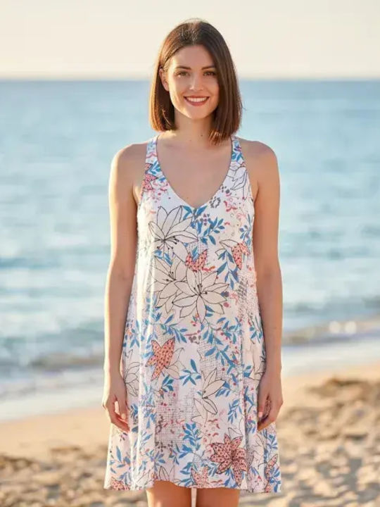 Sommer Midi Damenkleid Hellblau