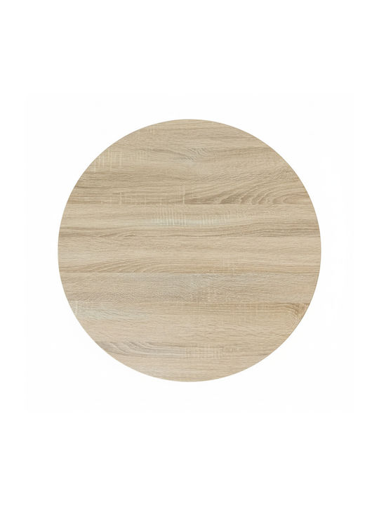 Στρογγυλό Κεντρικό Τραπεζάκι Ξύλινο Sonoma Oak Μ70xΠ70xΥ40εκ.