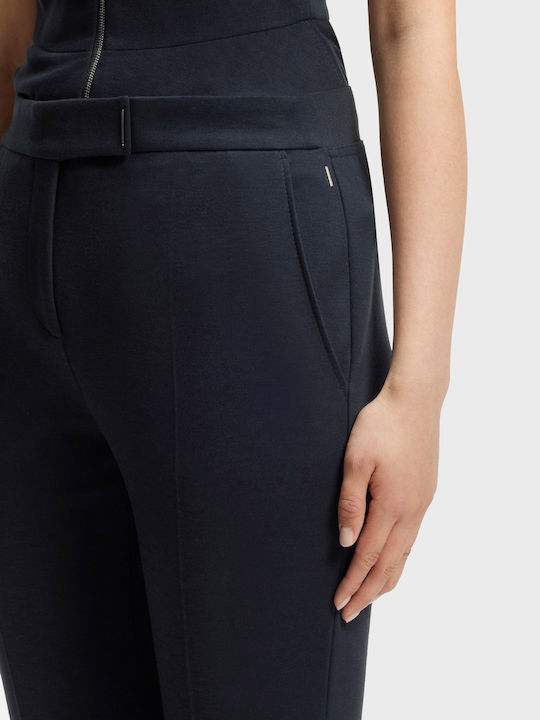 Boss Γυναικείο Υφασμάτινο Capri Παντελόνι Καμπάνα Dark Blue