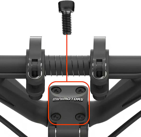 Minimotors Закрепващ Болт За Управление Dualtron Mini Скутер Тежка Стомана Черен