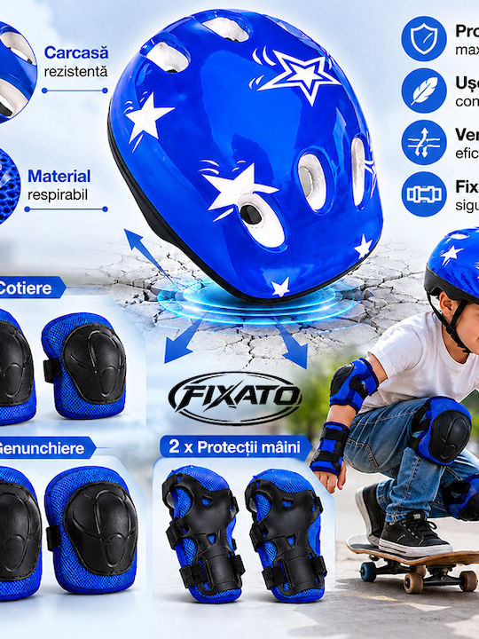 FIXATO Kinder Roller Schutzausrüstung Blau