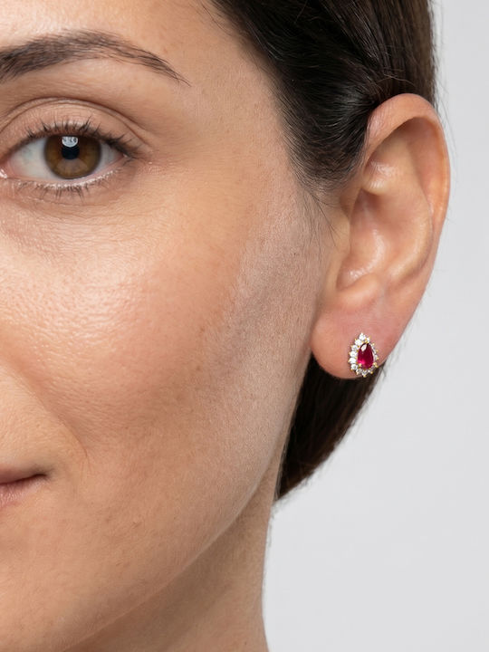 Kiriakos Gofas 14K Gold Ohrringe mit Blauen Steinen