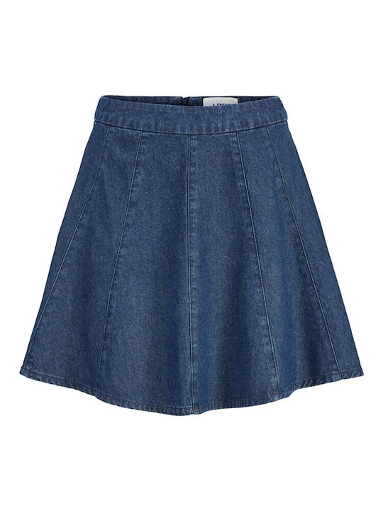 Denim High Waist Mini Skirt Blue