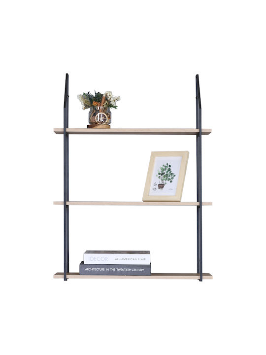 Wall Shelf Fema Black 60x20x80cm
