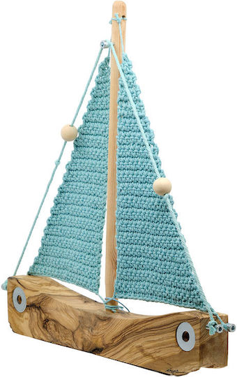Piteros Boat Wooden Olive Knitted Canvas A07 Veramane 35x30x4/550g