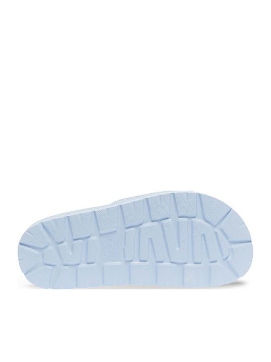 Damen-Flip-Flops - Hausschuhe Slides in Hellblau