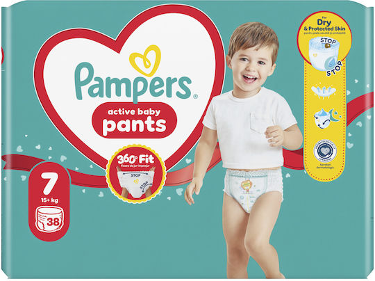 Pampers Πάνες Βρακάκι Pants No. 7 για 17+kg 38τμχ