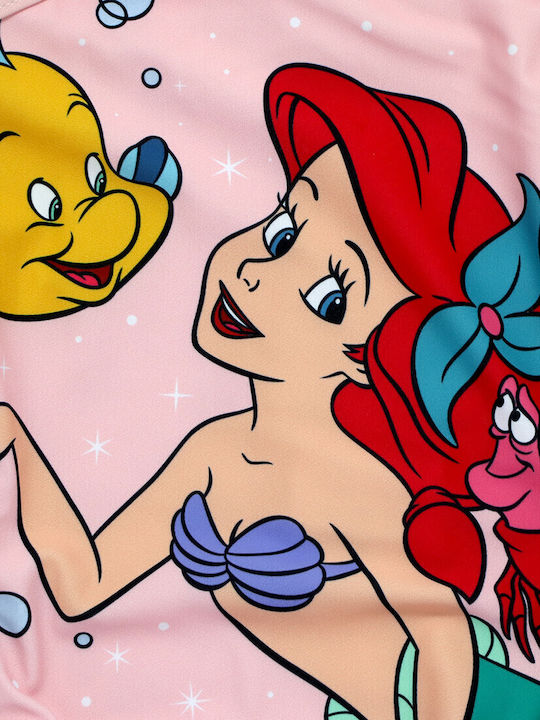 Disney Принцеса Детски Костюм За Баня Една Част Мек Розов