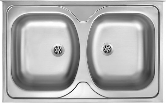 Deante Chiuvetă Inox Drop-In cu Robinet M80xL50cm Gri