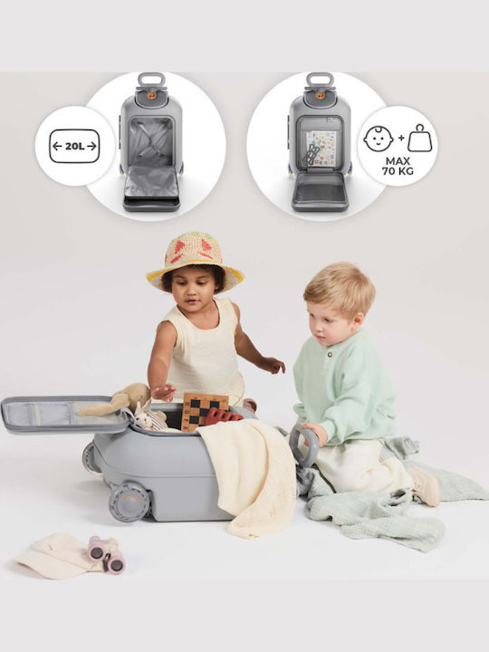 Kinderkraft Valiză de călătorie pentru copii de cabină Grey înălțime 55 cm