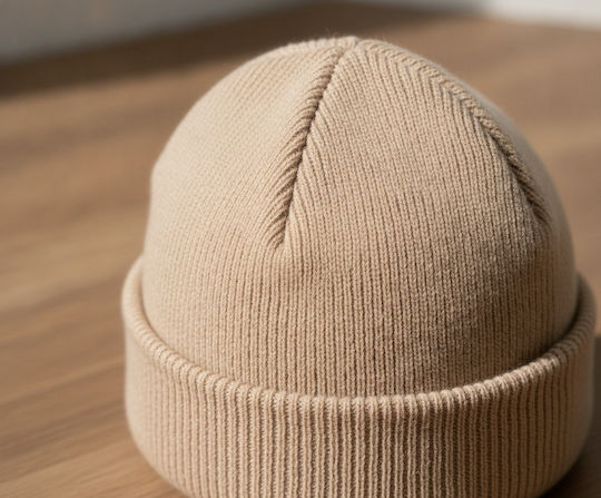 Beanie Unisex Σκούφος Πλεκτός σε Μαύρο χρώμα