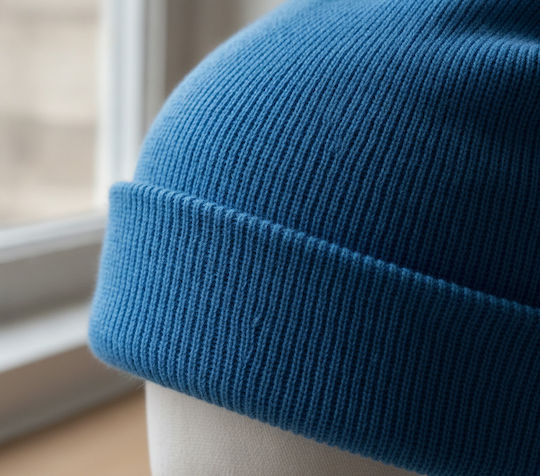 Beanie Unisex Beanie Knitted In Blue Colour