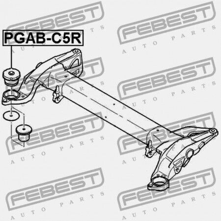 Febest Κουζινέτο Οπίσθιας Δοκού Citroen C5 2001-2008 5131.c7
