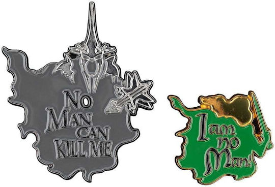 Lord Rings Collectors Pins 2-pack No Man Can Kill Me & I Am No Man 7 Cm