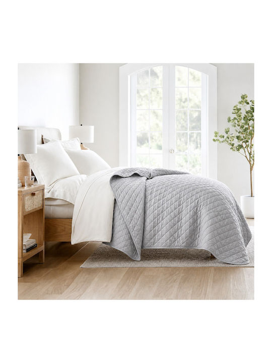 Astron Italy Cuvertură Pat Single Bumbac Gri 160x240cm